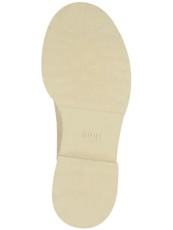Leren chelseaboots beige