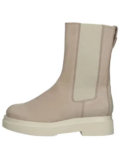 Leren chelseaboots beige