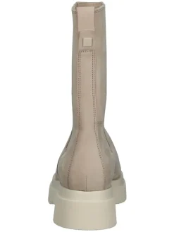 Leren chelseaboots beige
