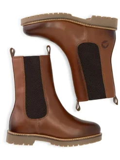 Leren chelseaboots "Forsand" lichtbruin