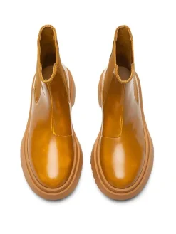 Leren chelseaboots lichtbruin