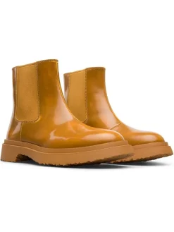 Leren chelseaboots lichtbruin