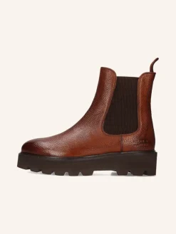 Leren chelseaboots lichtbruin