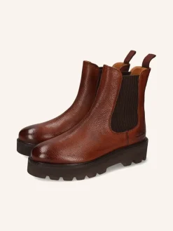 Leren chelseaboots lichtbruin