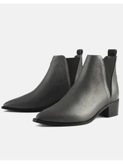 Leren chelseaboots "Northern Star" grijs