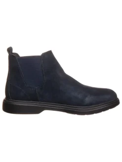 Leren chelseaboots "Ottavio" donkerblauw