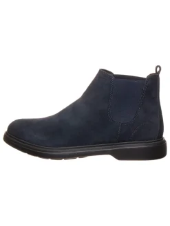 Leren chelseaboots "Ottavio" donkerblauw