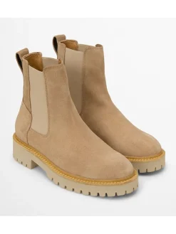 Leren chelseaboots "Phia" beige