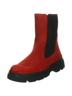 Leren chelseaboots rood