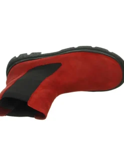 Leren chelseaboots rood