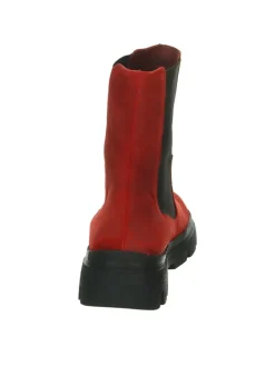 Leren chelseaboots rood