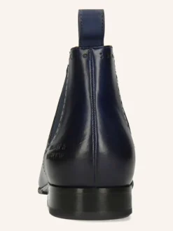Leren chelseaboots "Sally 16" donkerblauw