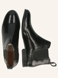 Leren chelseaboots "Sally 16" zwart