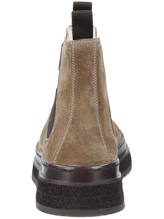 Leren chelseaboots "Sistown" beige