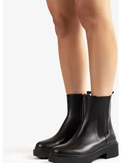 Leren chelseaboots zwart