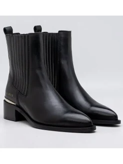 Leren chelseaboots zwart