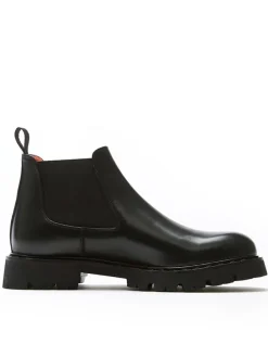 Leren chelseaboots zwart