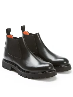 Leren chelseaboots zwart