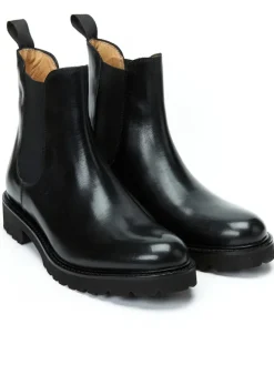 Leren chelseaboots zwart