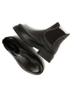 Leren chelseaboots zwart