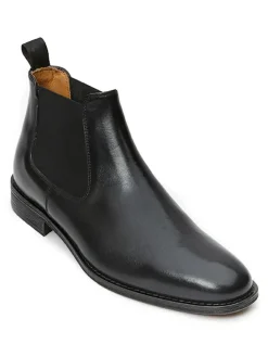 Leren chelseaboots zwart