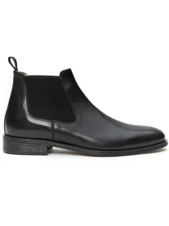 Leren chelseaboots zwart