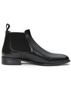 Leren chelseaboots zwart
