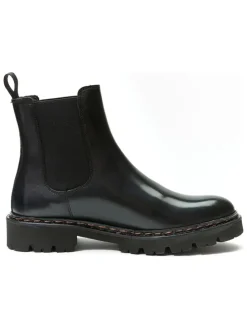 Leren chelseaboots zwart