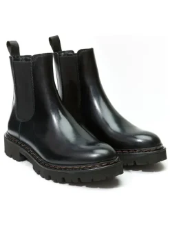 Leren chelseaboots zwart