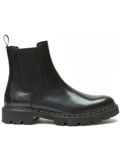 Leren chelseaboots zwart
