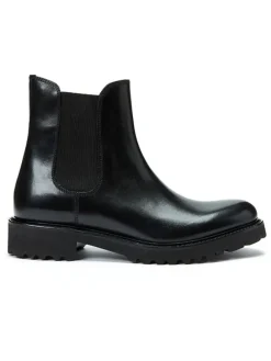 Leren chelseaboots zwart