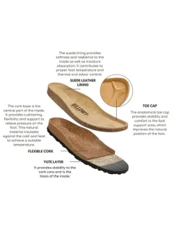 Leren clogs beige