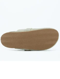 Leren clogs lichtgrijs