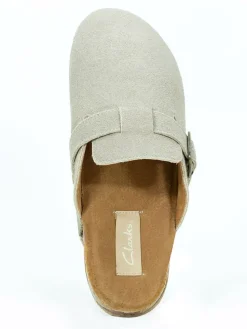 Leren clogs lichtgrijs