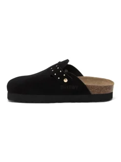 Leren clogs zwart