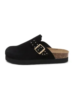 Leren clogs zwart