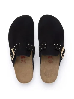 Leren clogs zwart