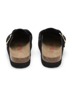 Leren clogs zwart