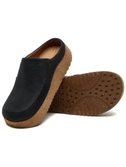 Leren clogs zwart