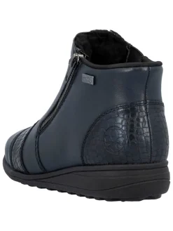 Leren enkelboots donkerblauw