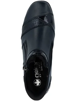 Leren enkelboots donkerblauw