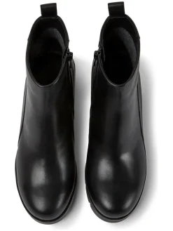 Leren enkelboots zwart