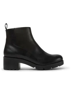 Leren enkelboots zwart