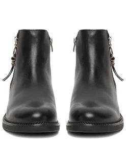 Leren enkelboots zwart