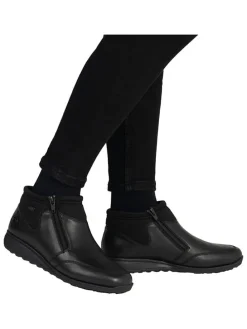 Leren enkelboots zwart