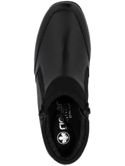 Leren enkelboots zwart