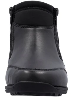 Leren enkelboots zwart