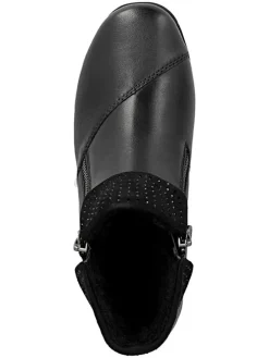 Leren enkelboots zwart