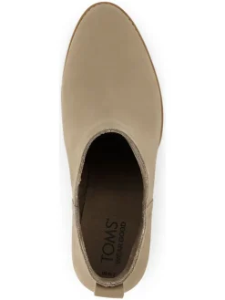Leren enkellaarzen beige