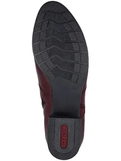 Leren enkellaarzen bordeaux
